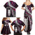 New Zealand Aotearoa Family Matching Summer Maxi Dress and Hawaiian Shirt Maori Hei Rehua Paua Shell Glitter Pink