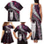 New Zealand Aotearoa Family Matching Tank Maxi Dress and Hawaiian Shirt Maori Hei Rehua Paua Shell Glitter Pink