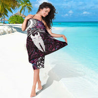 New Zealand Aotearoa Sarong Maori Hei Rehua Paua Shell Glitter Pink