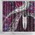 New Zealand Aotearoa Shower Curtain Maori Hei Rehua Paua Shell Glitter Pink