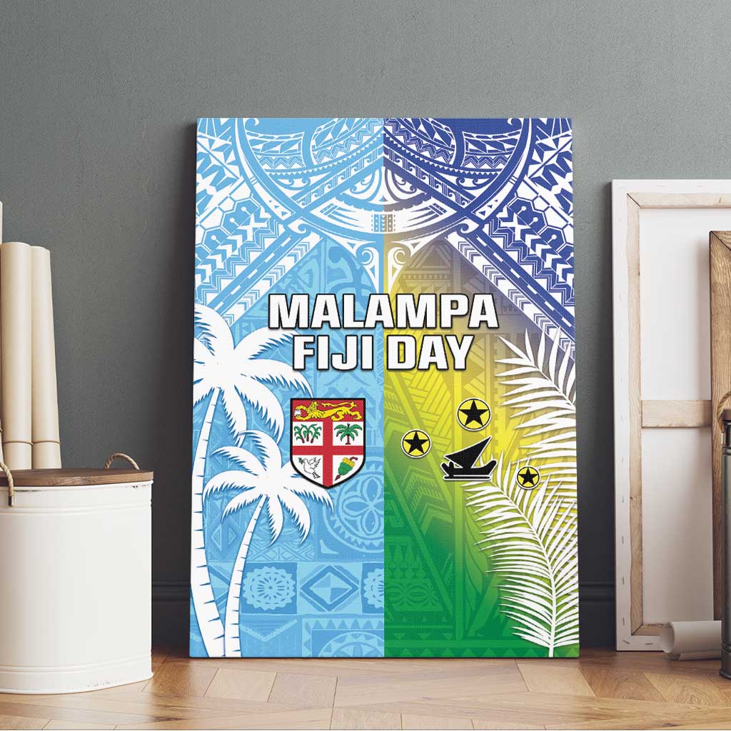 Happy Malampa Fiji Day Canvas Wall Art Half Mix Style LT05 - Polynesian Pride