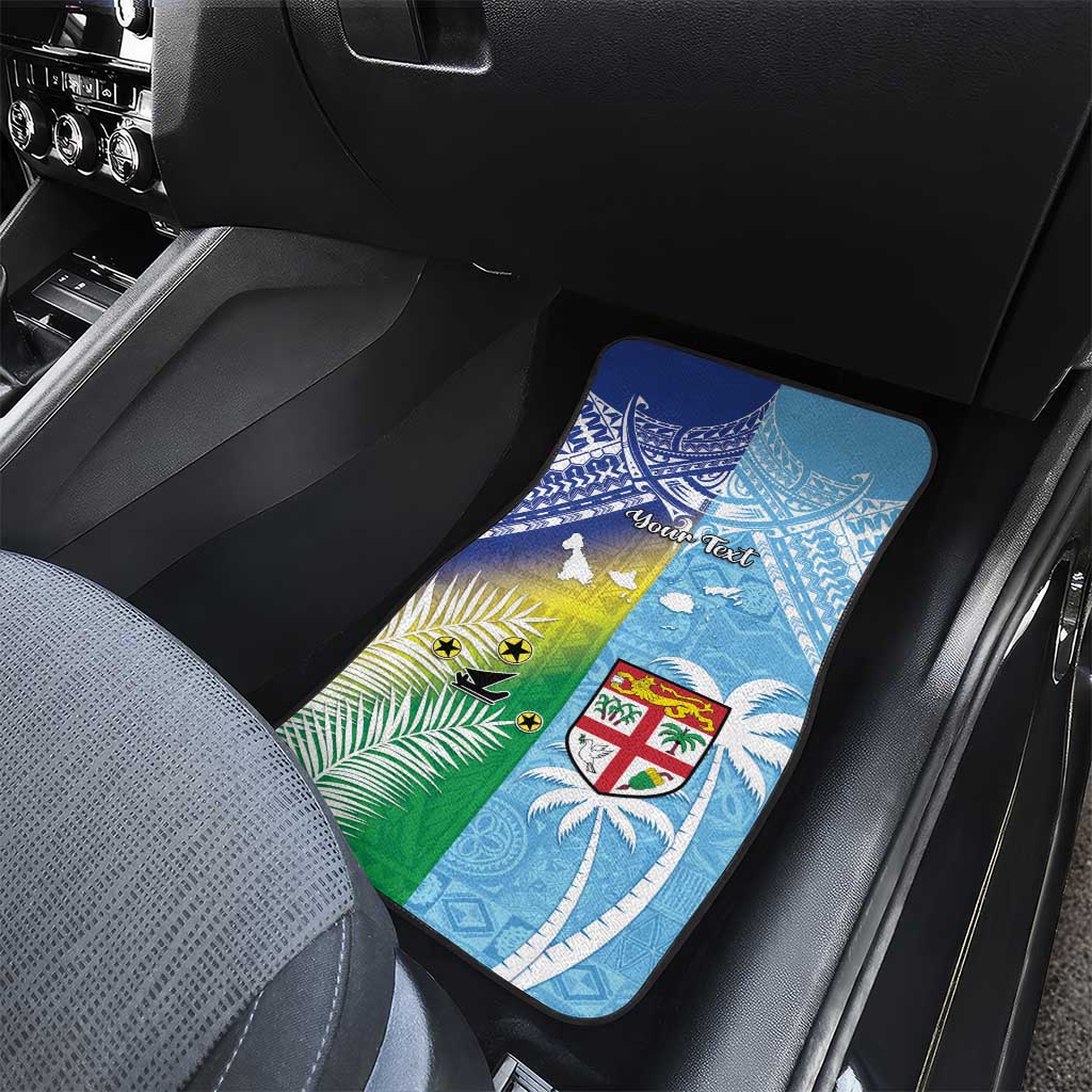 Happy Malampa Fiji Day Car Mats Half Mix Style LT05 - Polynesian Pride