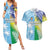 Personalised Happy Malampa Fiji Day Couples Matching Summer Maxi Dress and Hawaiian Shirt Half Mix Style