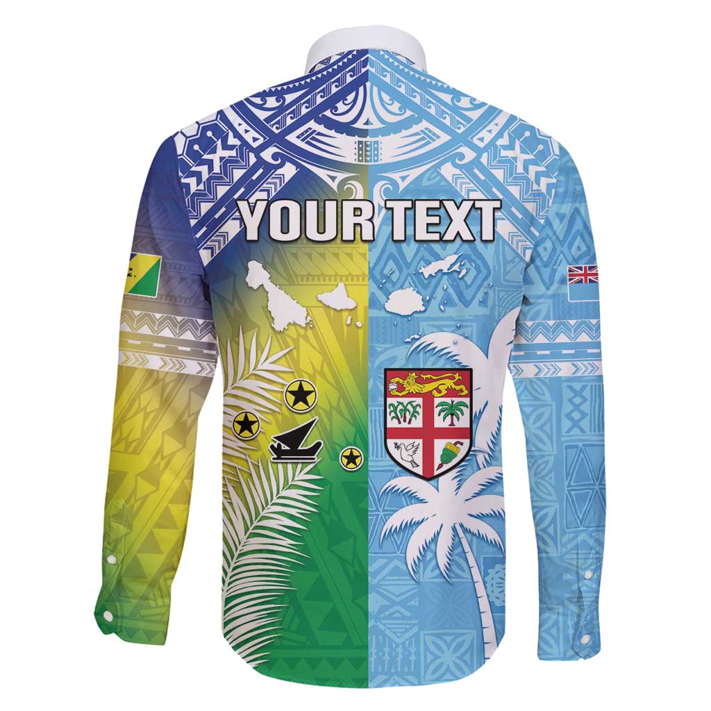 Personalised Happy Malampa Fiji Day Family Matching Mermaid Dress and Hawaiian Shirt Half Mix Style LT05 - Polynesian Pride