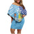 Personalised Happy Malampa Fiji Day Family Matching Off Shoulder Short Dress and Hawaiian Shirt Half Mix Style