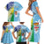 Personalised Happy Malampa Fiji Day Family Matching Short Sleeve Bodycon Dress and Hawaiian Shirt Half Mix Style