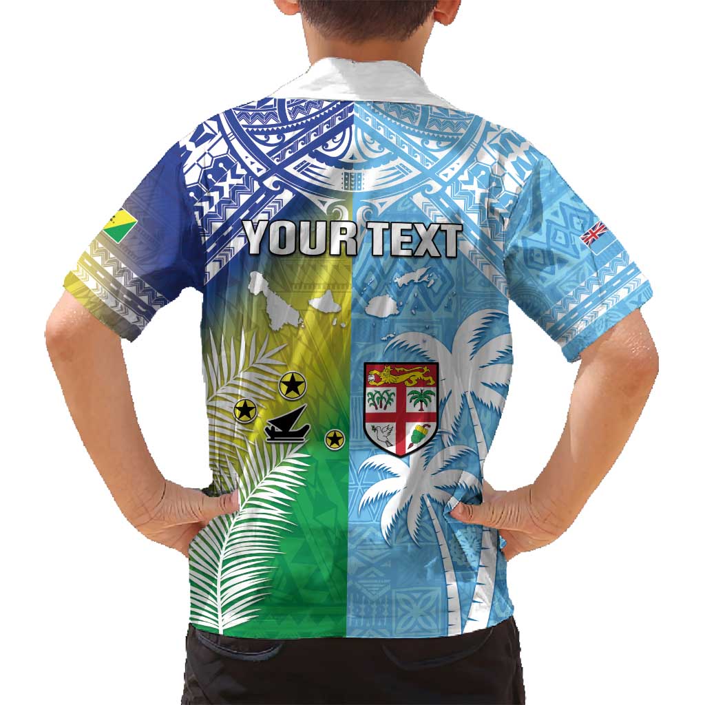 Personalised Happy Malampa Fiji Day Family Matching Summer Maxi Dress and Hawaiian Shirt Half Mix Style LT05 - Polynesian Pride