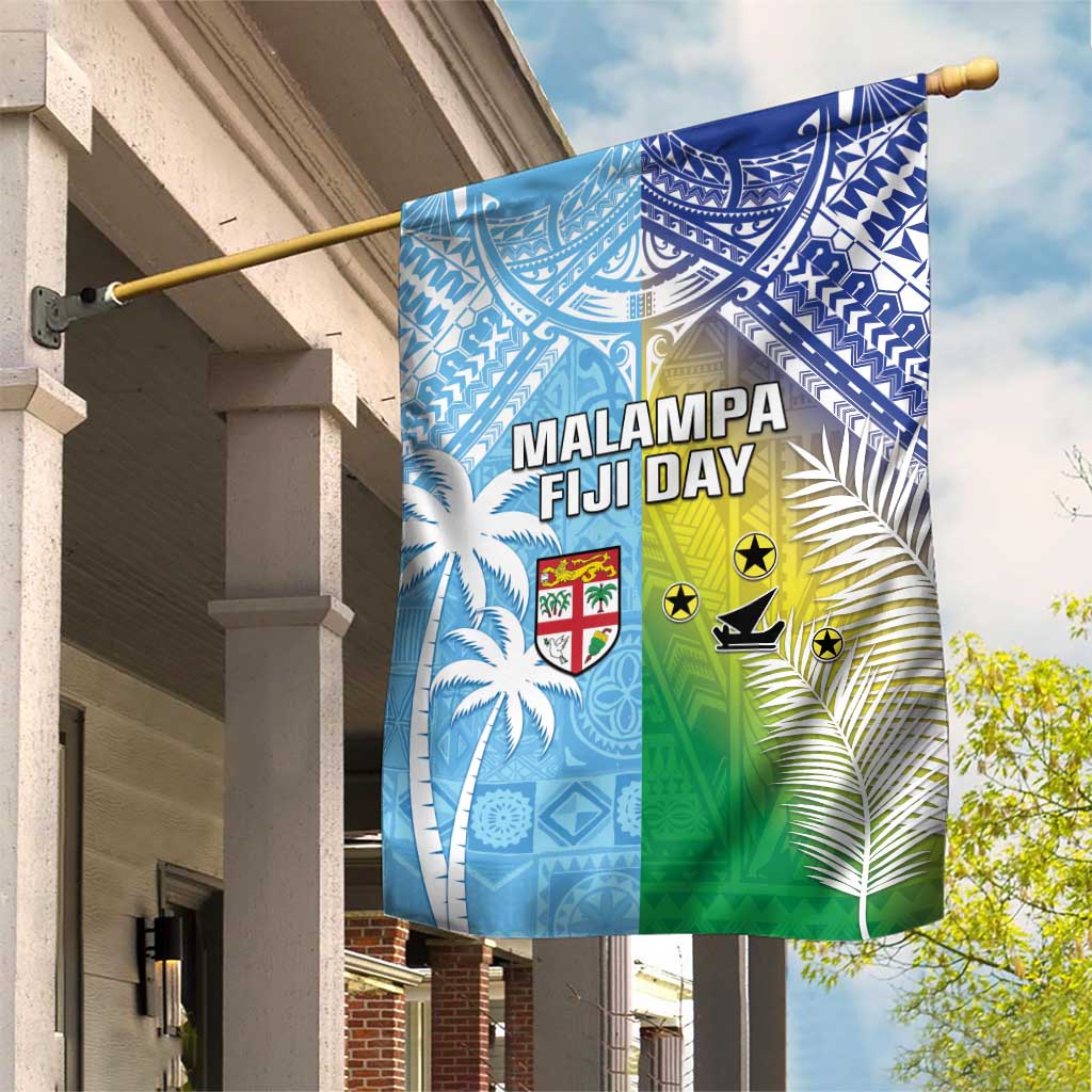 Happy Malampa Fiji Day Garden Flag Half Mix Style