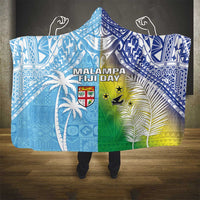 Happy Malampa Fiji Day Hooded Blanket Half Mix Style LT05 - Polynesian Pride