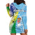 Personalised Happy Malampa Fiji Day Hoodie Dress Half Mix Style