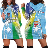 Personalised Happy Malampa Fiji Day Hoodie Dress Half Mix Style LT05 - Polynesian Pride
