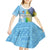 Personalised Happy Malampa Fiji Day Kid Short Sleeve Dress Half Mix Style