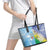 Happy Malampa Fiji Day Leather Tote Bag Half Mix Style