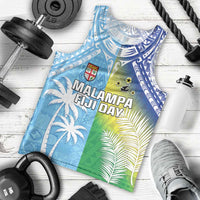 Personalised Happy Malampa Fiji Day Men Tank Top Half Mix Style LT05 - Polynesian Pride