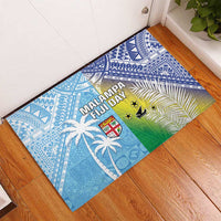 Happy Malampa Fiji Day Rubber Doormat Half Mix Style LT05 - Polynesian Pride