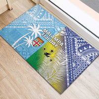 Happy Malampa Fiji Day Rubber Doormat Half Mix Style LT05 - Polynesian Pride