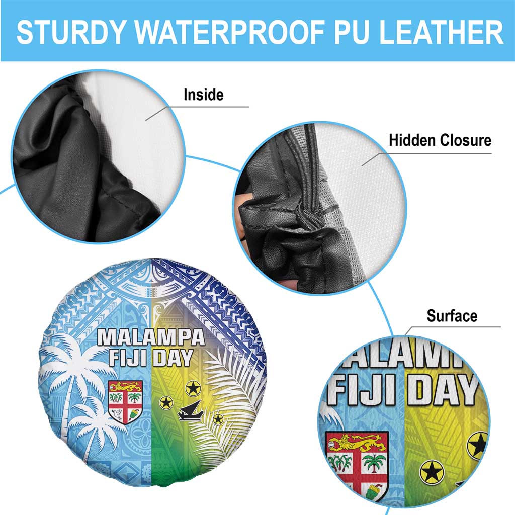 Happy Malampa Fiji Day Spare Tire Cover Half Mix Style LT05 - Polynesian Pride