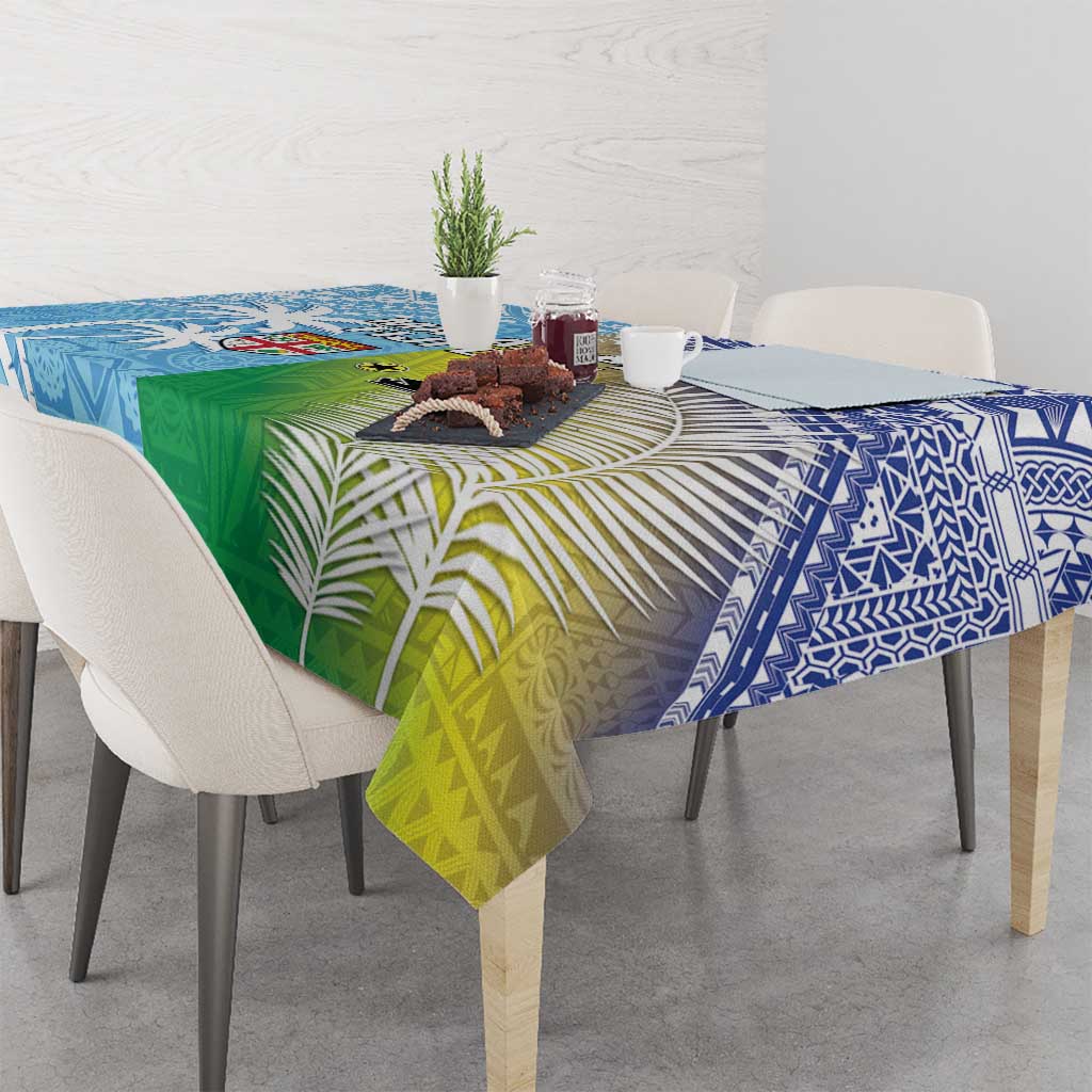 Happy Malampa Fiji Day Tablecloth Half Mix Style LT05 - Polynesian Pride