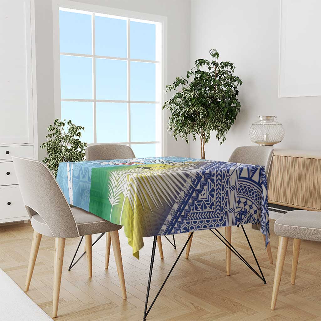 Happy Malampa Fiji Day Tablecloth Half Mix Style LT05 - Polynesian Pride