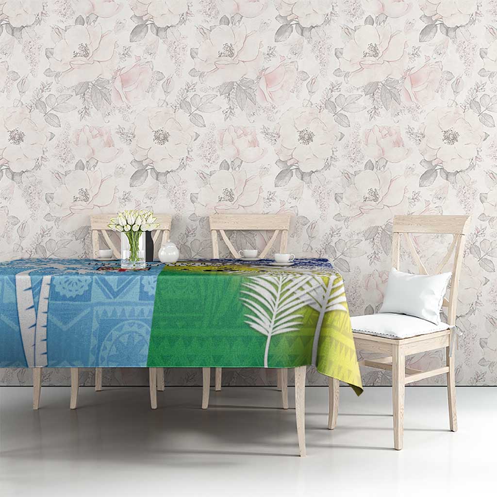 Happy Malampa Fiji Day Tablecloth Half Mix Style LT05 - Polynesian Pride
