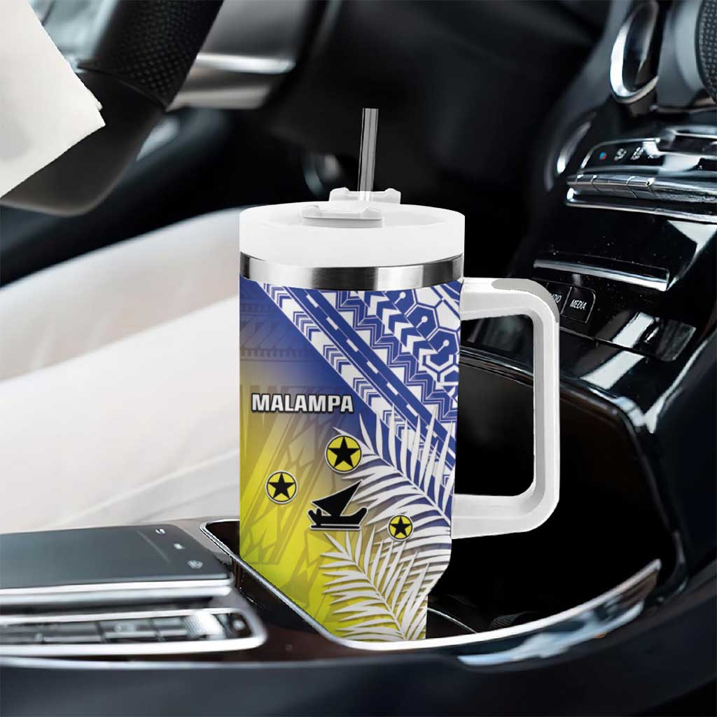 Happy Malampa Fiji Day Tumbler With Handle Half Mix Style LT05 - Polynesian Pride