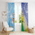 Happy Malampa Fiji Day Window Curtain Half Mix Style