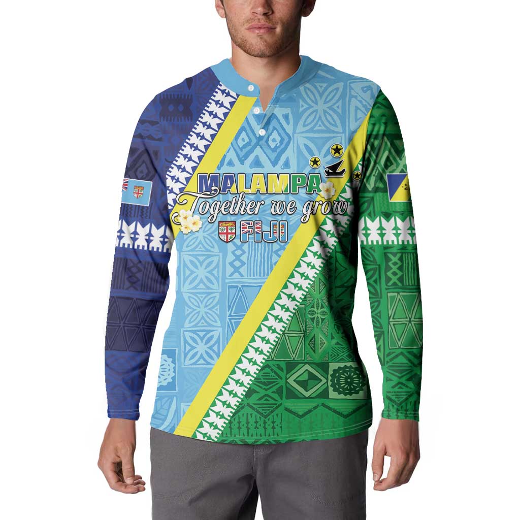 Love Malampa Fiji Day Button Sweatshirt Together We Grow LT05 - Polynesian Pride