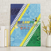 Love Malampa Fiji Day Canvas Wall Art Together We Grow LT05 Without Frame Blue - Polynesian Pride