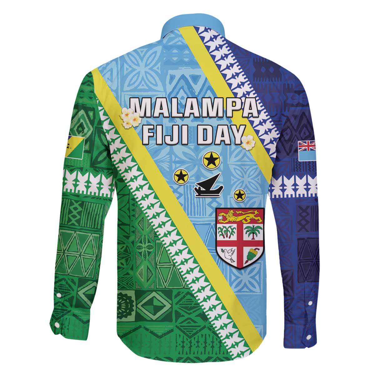 Love Malampa Fiji Day Family Matching Off The Shoulder Long Sleeve Dress and Hawaiian Shirt Together We Grow