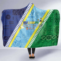 Love Malampa Fiji Day Hooded Blanket Together We Grow LT05 One Size Blue - Polynesian Pride