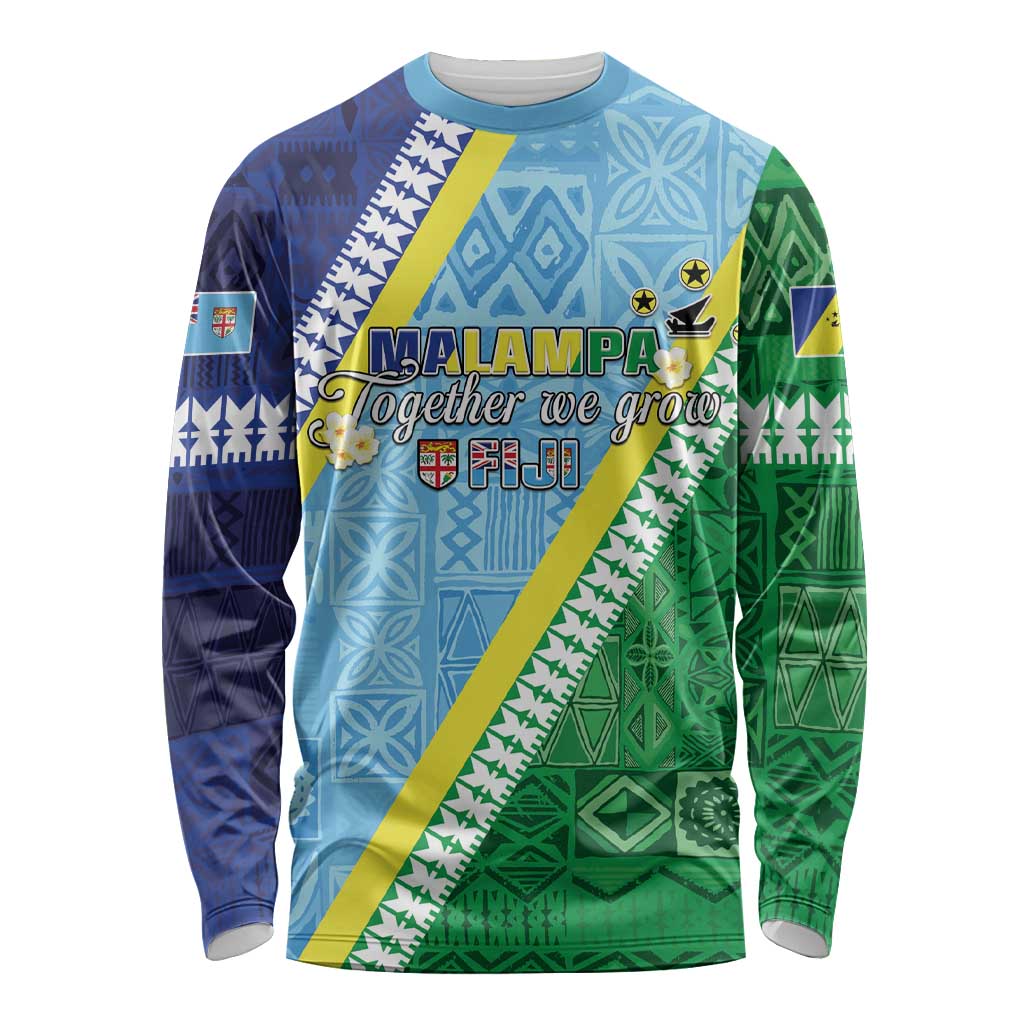 Love Malampa Fiji Day Long Sleeve Shirt Together We Grow