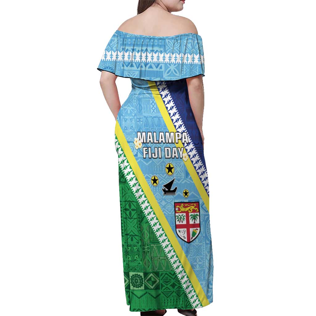 Love Malampa Fiji Day Off Shoulder Maxi Dress Together We Grow