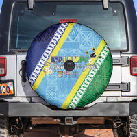 Love Malampa Fiji Day Spare Tire Cover Together We Grow LT05 Blue - Polynesian Pride