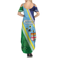 Love Malampa Fiji Day Summer Maxi Dress Together We Grow LT05 - Polynesian Pride