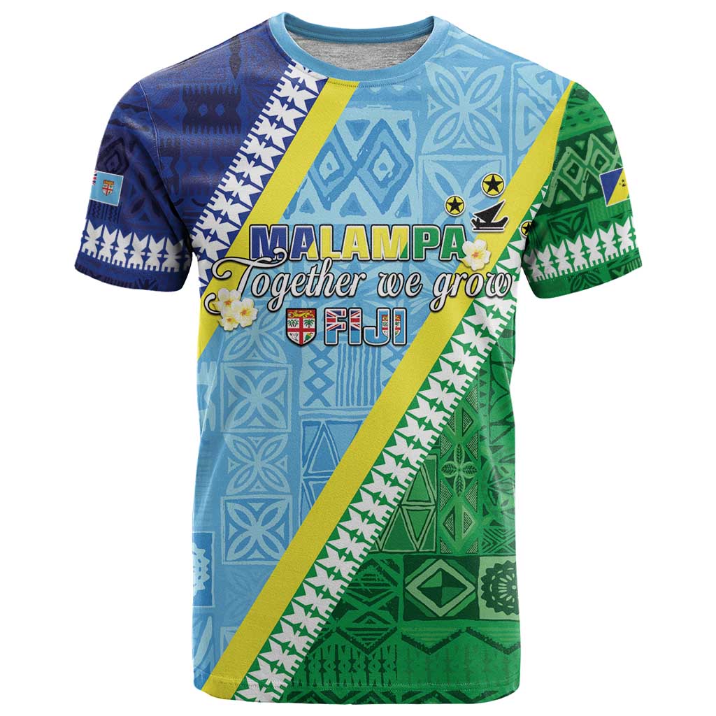 Love Malampa Fiji Day T Shirt Together We Grow LT05 Blue - Polynesian Pride