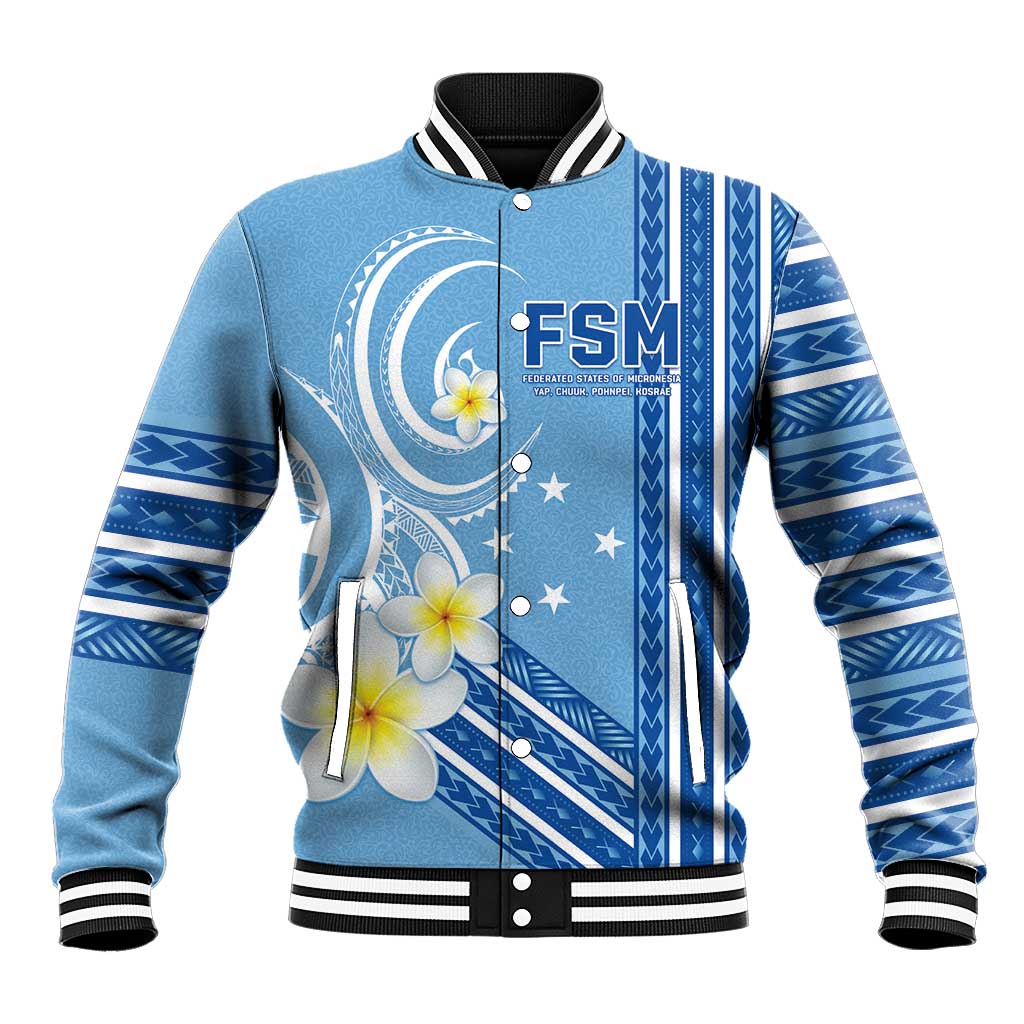 Personalised Federated States of Micronesia Baseball Jacket Happy 38th Independence Anniversary