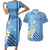 Personalised Federated States of Micronesia Couples Matching Short Sleeve Bodycon Dress and Hawaiian Shirt Happy 38th Independence Anniversary