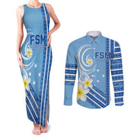 Personalised Federated States of Micronesia Couples Matching Tank Maxi Dress and Long Sleeve Button Shirt Happy 38th Independence Anniversary