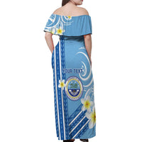 Personalised Federated States of Micronesia Off Shoulder Maxi Dress Happy 38th Independence Anniversary