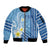 Personalised Federated States of Micronesia Sleeve Zip Bomber Jacket Happy 38th Independence Anniversary