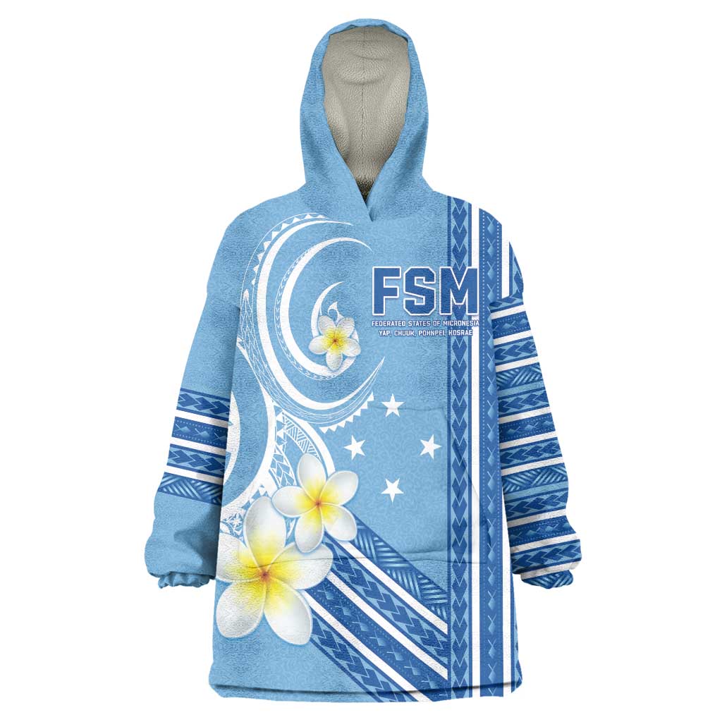 Personalised Federated States of Micronesia Wearable Blanket Hoodie Happy 38th Independence Anniversary