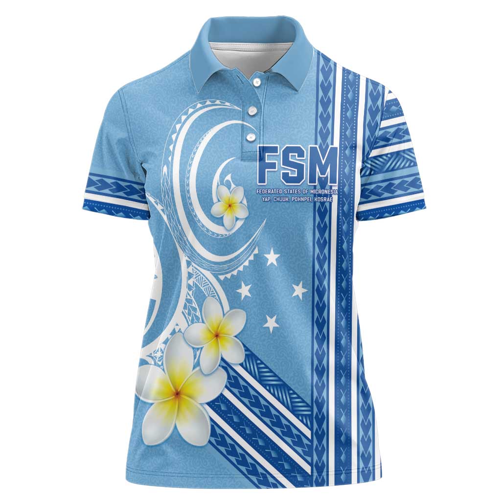 Personalised Federated States of Micronesia Women Polo Shirt Happy 38th Independence Anniversary