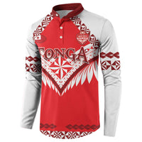 Custom Tonga Mate Maa Rugby Button Sweatshirt Go Champions LT05 - Polynesian Pride