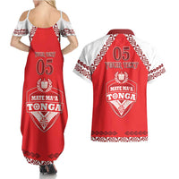 Custom Tonga Mate Maa Rugby Couples Matching Summer Maxi Dress and Hawaiian Shirt Go Champions LT05 - Polynesian Pride