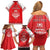 Custom Tonga Mate Maa Rugby Family Matching Off Shoulder Short Dress and Hawaiian Shirt Go Champions