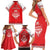 Custom Tonga Mate Maa Rugby Family Matching Short Sleeve Bodycon Dress and Hawaiian Shirt Go Champions