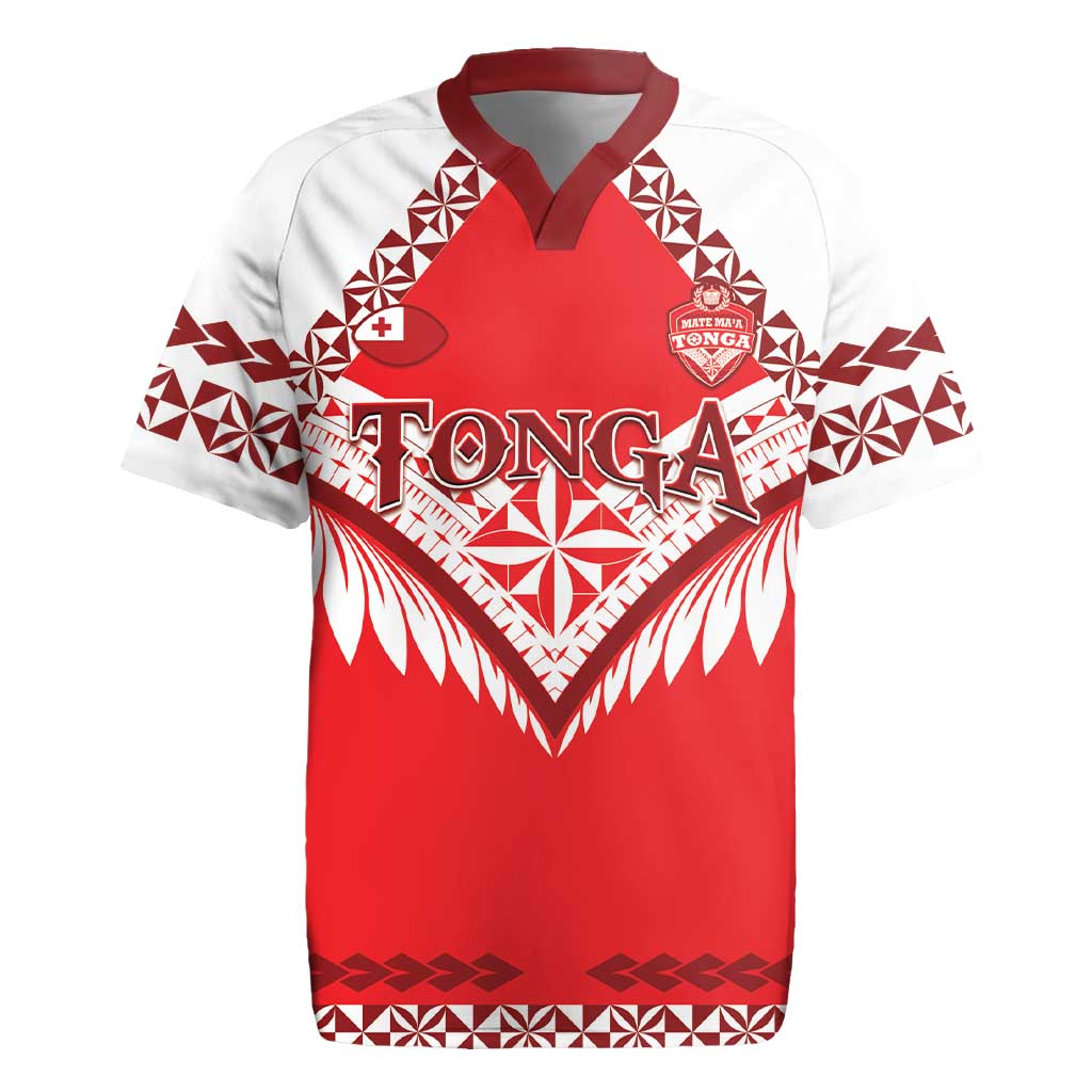 Custom Tonga Mate Maa Rugby Rugby Jersey Go Champions LT05 Red - Polynesian Pride