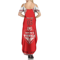 Custom Tonga Mate Maa Rugby Summer Maxi Dress Go Champions LT05 - Polynesian Pride