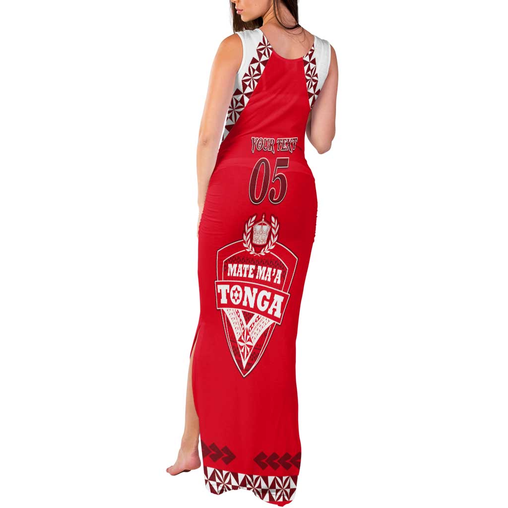Custom Tonga Mate Maa Rugby Tank Maxi Dress Go Champions LT05 - Polynesian Pride