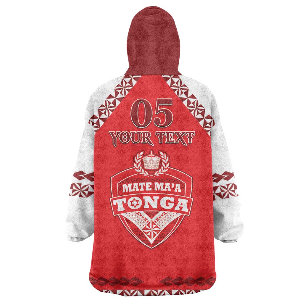 Custom Tonga Mate Maa Rugby Wearable Blanket Hoodie Go Champions